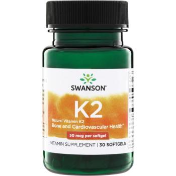 Swanson K2-vitamin - természetes, 50 mcg, 30 lágyzselatin kapszula kép