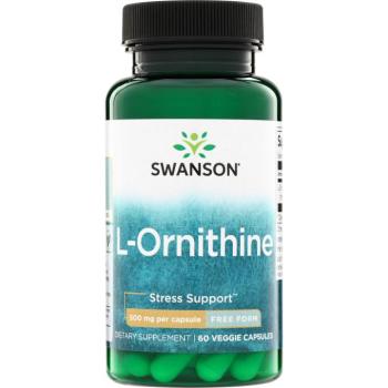Swanson L-ornitin, 500 mg, 60 növényi kapszula kép