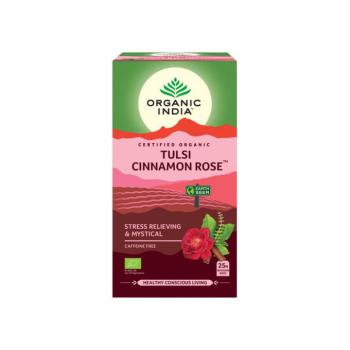 Tulsi CINNAMON ROSE Fahéj Rózsa, filteres bio tea, 25 filter - Organic India kép