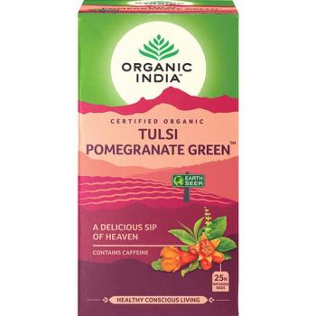 Tulsi POMEGRANATE GREEN, filteres bio tea, 25 filter - Organic India kép