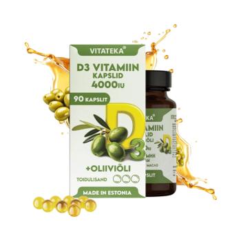 Vitateka D3-vitamin 4000 IU olívaolajjal – 90 kapszula kép