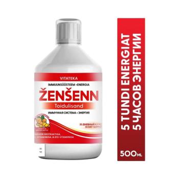 Vitateka vitaminos gyógynövényes ital – ginzeng, eleuthero és gyömbér – 500 ml kép
