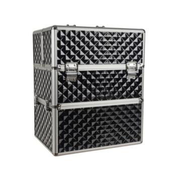 XL Kozmetikus táska – 42,5×35×24,5 cm – Fekete, ezüst
