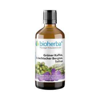 Zöld kávé, görög hegyi tea és sáfrány cseppek – tinktúra – 100 ml – Bioherba kép